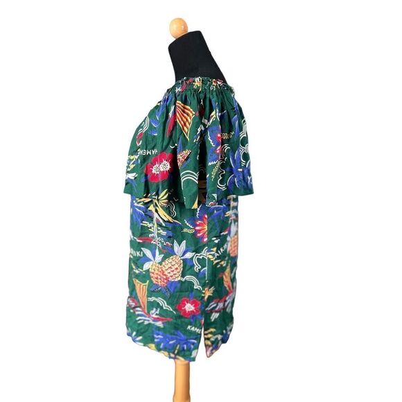 TROPICAL HAWAIIAN OFF THE SHOULDER DRESS - Picture 2 of 6